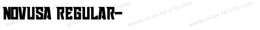 Novusa Regular字体转换
